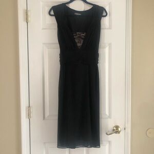 Apt. 9 Black Midi Dress with Lace Inset
